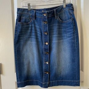 Kut From The Kloth Blue Denim Skirt Sz 8 NEW